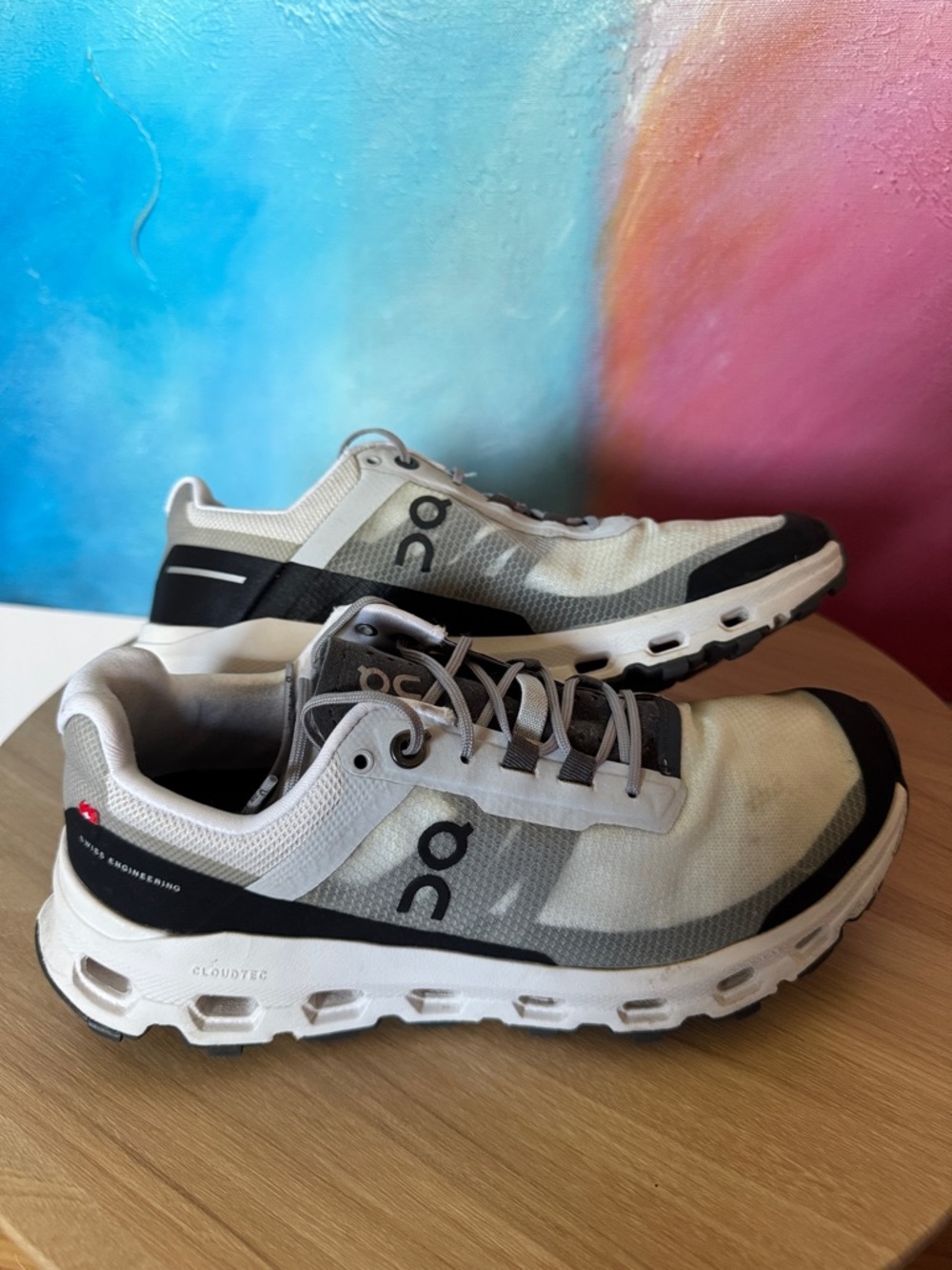 ON CLOUDVISTA 64.99058 US W7.5 trail running shoes in the Glacier/Black colorway